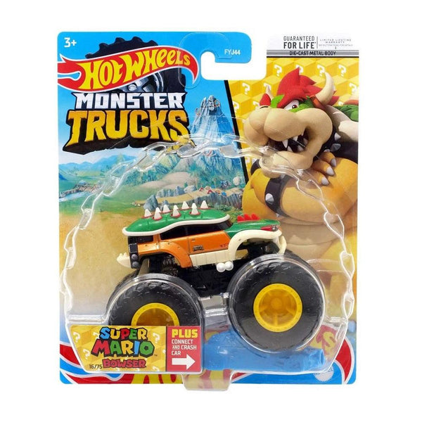 הוט ווילס מאנסטר טראק באוזר | Hot Wheels Super Mario Bowser Hot Wheels Monster Trucks | רכבים | פלאנט איקס | Planet X
