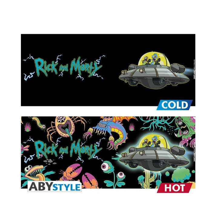 ספל פלא מחליף צבע חללית ריק ומורטי 460 מ"ל | Rick And Morty Spaceship Heat Change Mug | ספלים וכוסות | פלאנט איקס | Planet X